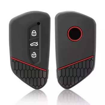 Для VW Golf 8 Mk8 GTI GTD R ID3 ID4 2020 Украшение Силиконовый чехол для автомобильного ключа Держатель для брелока Крышка Отделка Автомобильные аксессуары чёрный