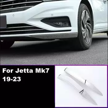 Для VW Jetta MK7 2019 2020 2021 2022 2023 детали 2 шт./лот из нержавеющей стали автомобильный передний задний бампер защитная накладка панель Rear Black