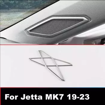 Для VW Jetta MK7 2019 2020 2021 2022 2023 детали 2 шт./лот из нержавеющей стали передняя колонка автомобиля звуковая отделка рамка чёрный