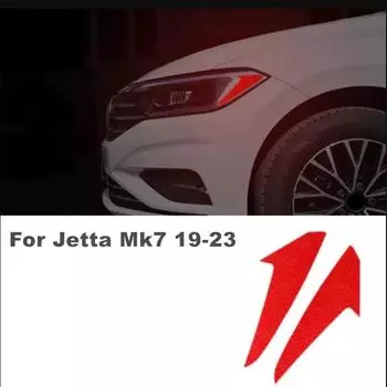 Для VW Jetta MK7 2019 2020 2021 2022 2023 2 шт./лот, светоотражающая наклейка на переднюю фару автомобиля белый