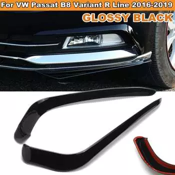 Для VW Passat B8 Variant R Line 2016-2019 Передние противотуманные фары Наклейка на бровь Ветровой нож Спойлер Противотуманная фара Крышка глаз Отделка