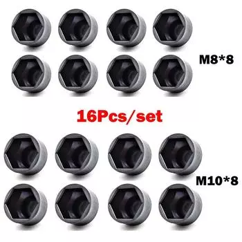 Для Vw Peugeot M8 M10 Универсальная антикоррозийная Автомобильная наклейка Защитная крышка Винт Защитная крышка Дверная винтовая крышка чёрный