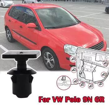 Для VW Polo 9N 6R 2001-2017 Touran 1T 5T Transporter T4 T5 обивка потолка автомобиля, подкладка багажника, ковровое покрытие, заклепки, дверные зажимы, отделка панели 20PCS
