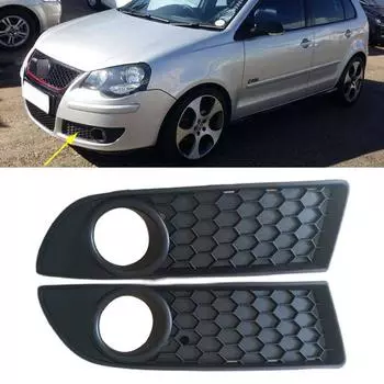 Для VW POLO GTI 2006 2007 2008 2009 MK4 9N3 автомобильный передний бампер противотуманная фара рамка крышка решетка противотуманные фары накладка для противотуманных фар 1PC Left