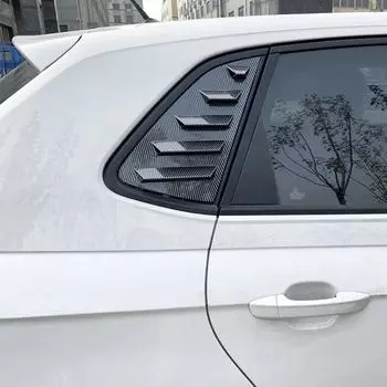 Для VW Polo Mk6 GTI TGI TSI MPI 2017-2025 автомобиль заднее окно жалюзи крышка отделка задний треугольный спойлер кузов комплекты