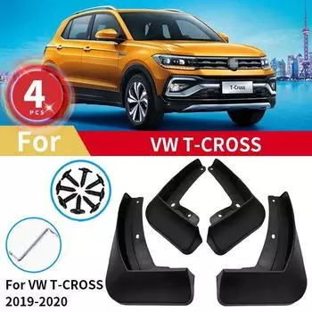 Для Vw T Cross Volkswagen Fender T-Cross Брызговики переднего и заднего колеса автомобиля, брызговики, аксессуары, 4 шт. T Cross