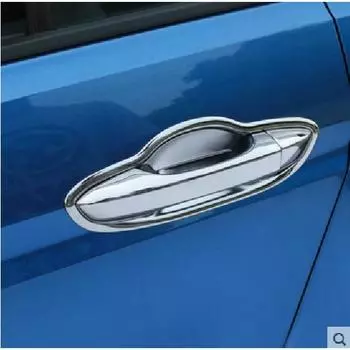 Для VW Touran 2016 2017 2018 новый хромированный чехол для дверной ручки автомобиля, чаша, декор, отделка, стиль 0 button handle