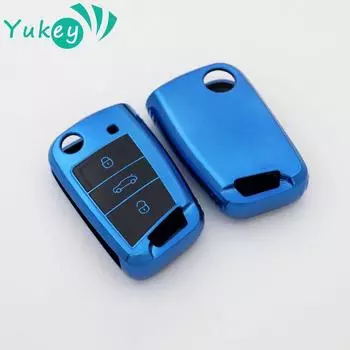 Для VW Volkswagen Golf 7 MK7 Tiguan MK2 для C Ateca Leon FR 2 Ibiza для CC Octavia ТПУ чехол для ключей от машины полное покрытие брелок красный