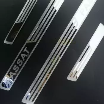 Для VW Volkswagen Passat B5 B6 B7 2003-накладки на пороги педали двери автомобиля, хромированный стиль из нержавеющей стали серебряный