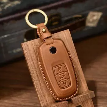 Для VW Volkswagen PHIDEON 2021 кожаный протектор автомобильные аксессуары кольцо брелок чехол для автомобильного ключа чехол коричневый