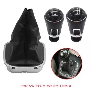 Для VW Volkswagen Polo 6C 2015 2016 2017 2018 5/6 скоростная ручка переключения передач чехол для багажника аксессуары для стайлинга автомобиля