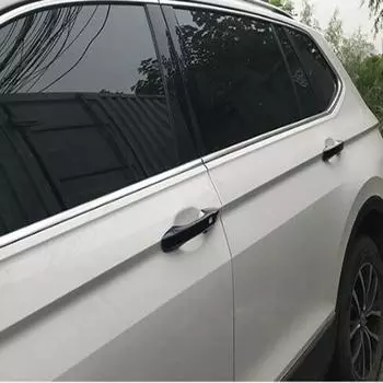 Для VW Volkswagen Tiguan 2017 2018 MK2 ABS углеродное волокно, крышка боковой ручки двери, накладка, автоаксессуары With 2 Holes Chrome
