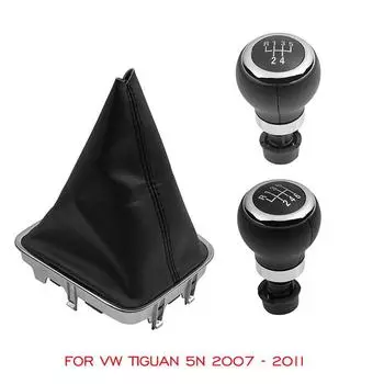 Для VW Volkswagen Tiguan 5N 2007 2008 2009 2010 2011 ручная скорость ручка переключения передач гетры крышка багажника воротник аксессуары для стайлинга автомобилей