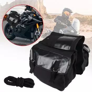 Для велосипеда, квадроцикла, электрического велосипеда, мотоцикла, седельная сумка, многофункциональная холщовая сумка, боковые и задние сумки для мотоцикла, комплект для хранения, багажная сумка большой емкости Khaki