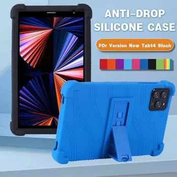 Для версии нового планшета Tab14 8 дюймов Android 12 Kickstand Coat противоударный чехол для планшета мягкий силиконовый чехол-подставка защитная оболочка CHINA красный