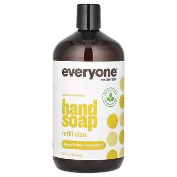 Для всех, Дезинфицирующее средство для рук, сменный блок, лимон Мейера + мандарин, 32 жидких унции (946 мл)