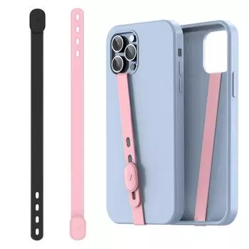 Для всех телефонов, браслет с защитой от потери, браслет, ремешок на запястье, задняя наклейка, силиконовый держатель для телефона, универсальная подставка для телефона чёрный