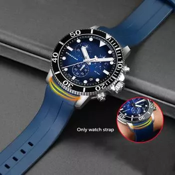 Для высококачественного водонепроницаемого резинового ремешка для часов Tissot 1853 Starfish T120417 T120.417 Arc Interface, ремешок для часов, аксессуары 22 мм