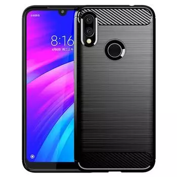 Для Xaomi Redmi 7 Y3 Чехол Мягкий Карбоновый Задний Чехол для Xiaomi Redmi Y3 Противоударный Матовый Чехол Для Redmi7 Силиконовые Чехлы Redmi 7 чёрный