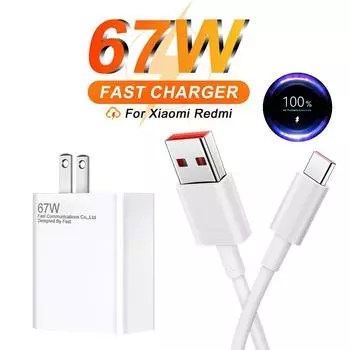 Для Xiaomi 10T 11 12 Lite 6A 67W USB-кабель Type C, кабель для быстрой зарядки США для Redmi Note 10S 11S 11T 12 Pro POCO X3 X4 X5 F3 F4 F5 1m
