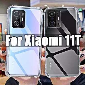 Для Xiaomi 11T прозрачный мягкий чехол для телефона HD прозрачный для Xiaomi 11 T 6,67 21081111RG противоударные чехлы против царапин защитный чехол For Xiaomi 11T чистый