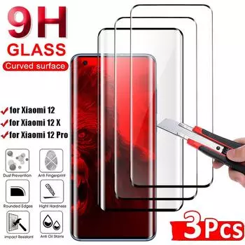 Для Xiaomi 12 12pro 12X изогнутое закаленное стекло защитная пленка для экрана против царапин передние очки защитная пленка для Xiaomi 12 серии For Xiaomi 12 чистый