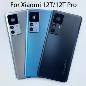 Для Xiaomi 12T задняя крышка батарейного отсека для Xiaomi 12T Pro задний корпус стеклянная дверь запасные части 12T Pro Blue (200MP)