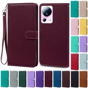 Для Xiaomi 13 Lite чехол кожаный кошелек флип чехол для Xiaomi 13 Ultra Xiaomi13 Pro телефон чехол для Xiaomi Mi 13 Lite чехол Fundas For Xiaomi 13 Lite светло-синий