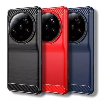 Для Xiaomi 13 Ultra 5G Чехол Xiaomi 13 Ultra Чехол 6,73 дюйма из углеродного волокна Противоударный силиконовый бампер для Xiaomi 13 Ultra Fundas For Xiaomi 13 Ultra чёрный