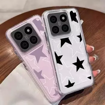 Для Xiaomi 13T 11T Pro Poco X6 X5 Pro Redmi Note 13 12 11 10 Pro Max чехол для телефона с цветным узором звезд противоударный прозрачный мягкий силиконовый чехол Redmi Note 13 4G