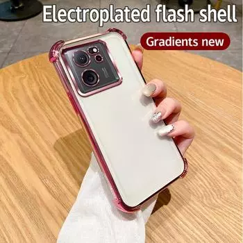 Для Xiaomi 13T Чехол Xiaomi 13T Pro Чехол Xiaomi 13T mi 13T 13T Pro Чехол для телефона Бампер Противоударный Защитный Чехол Прозрачная гальваническая пластина For Xiaomi 13T