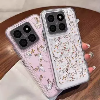 Для Xiaomi 13T Pro 11 Lite Poco M6 X6 X5 Redmi Note 13 12 11 10 Pro Max цветной чехол с цветочным принтом противоударный прозрачный мягкий силиконовый чехол для телефона Redmi K70E