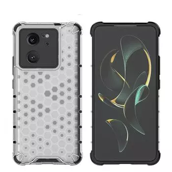 Для Xiaomi 13T Pro Чехол Xiaomi 11T 12T 13T Pro Чехол Honeycomb Ударопрочный TPU Armor Жесткий PC Силиконовый Защитный Чехол Для Телефона На Заднюю Панель For Xiaomi 13T Pro чёрный