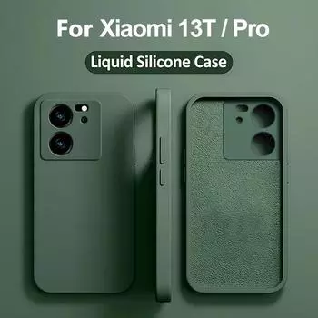 Для Xiaomi 13T Pro Чехол Жидкий Силиконовый Защитный Мягкий Чехол Для Xiaomi Mi 13t 13 T Mi13T Pro Ударопрочный Чехол For Xiaomi 13T