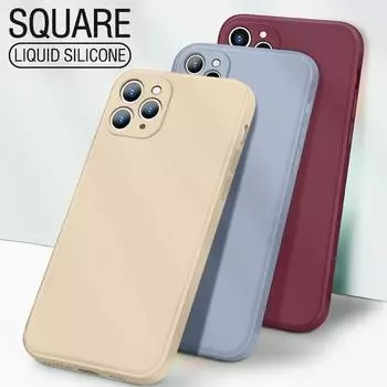 Для Xiaomi 14T 13T Pro Poco X5 Pro 5G 11 Redmi Note 12 10 K60 Ultra K50 чехол для телефона однотонный цветной роскошный квадратный жидкий силиконовый мягкий чехол для телефона Redmi Note 10 розовый