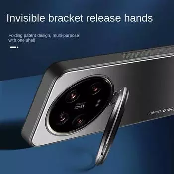 Для Xiaomi 14 Ultra 14ultra металлический чехол-держатель для объектива камеры для Xiaomi Mi14ultra 14 Pro 13T 13 T тонкий противоударный матовый защитный чехол для телефона с подставкой For Xiaomi 13 Pro серебряный