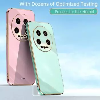 Для Xiaomi 14 Ultra Xiaomi14 чехол Мягкая силиконовая задняя крышка 6D гальванический чехол для телефона For Xiaomi 14 Ultra красный