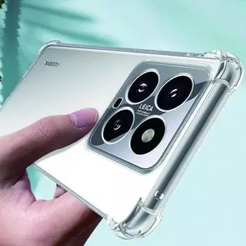 Для Xiaomi 14 Xiaomi14 ультрамягкий резиновый гелевый чехол, прозрачный чехол военного класса, устойчивый к царапинам, задняя крышка, кожа For Xiaomi 14 прозрачный