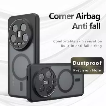 Для Xiaomi 14T 14 Pro ультра матовый противоударный чехол TPU с защитой от отпечатков пальцев, магнитный чехол, устойчивый к падениям, не желтеющий, задняя крышка, корпус For Xiaomi 14 прозрачный черный