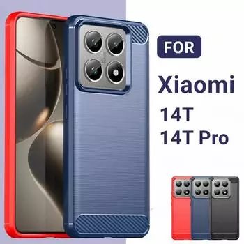 Для Xiaomi 14T Чехол Для Xiaomi 14T 14T Pro 5G Чехол Funda Силиконовый Ударопрочный Матовый Защитный Чехол Для Телефона Из ТПУ Для Xiaomi 14T For Xiaomi 14T(Pro) чёрный