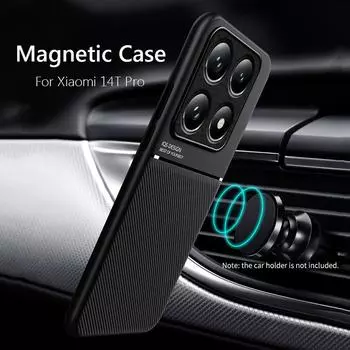 Для Xiaomi 14T Чехол Магнитный Чехол Мягкая Рамка Funda Для Xiaomi 14T Pro Xiaomi14T Pro 5G Чехлы для Телефонов Capa For Xiaomi 14T чёрный