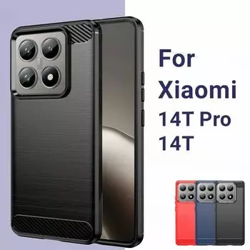 Для Xiaomi 14T Pro Чехол Xiaomi 14T 14T Pro 5G Чехол Силиконовый Противоударный Матовый Защитный Чехол Для Телефона Xiaomi 14T Pro For Xiaomi 14T(Pro) чёрный