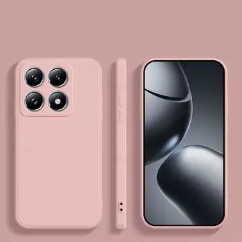 Для Xiaomi 14T Pro Чехол Жидкий силиконовый чехол для телефона Для Xiaomi Mi 14T Mi14T Pro Mi 14 T Pro Противоударный защитный чехол Xiaomi 14T Pro розовый