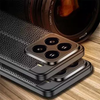 Для Xiaomi 15 Pro Чехол Xiaomi Mi 15 Pro Чехол Fundas Coque Мягкий TPU кожаный противоударный бампер для телефона Xiaomi 15 Pro For Xiaomi15 Pro чёрный