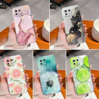 Для Xiaomi 5X 6X M4 Pro 12 Lite 12S Ultra 11 Lite 5G NE чехол модные этикетки прозрачный матовый мягкий силиконовый корпус противоударный бампер для Xiaomi Xiaomi 12