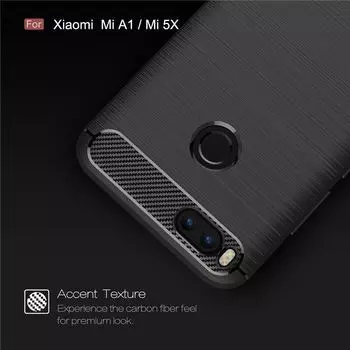 Для Xiaomi A1 Mi A1 силиконовый чехол матовый мягкий чехол для Xaomi mia1 противоударные чехлы из углеродного волокна Coque Fundas Mi A1 чёрный