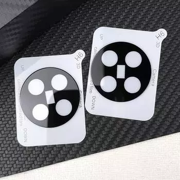 Для Xiaomi Civi 4 Pro камера черное покрытие шелкография объектив 9H закаленное стекло защитная пленка защита 1 Pcs (Civi 4 Pro) чёрный