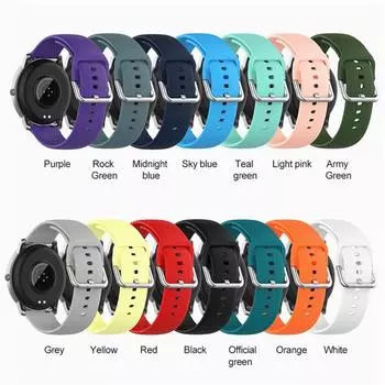 Для Xiaomi Haylou Solar Ls05 Watch Stap Smart Watch Pure Color Silver Пряжка сменный ремешок спортивный браслет два цвета as the picture белый