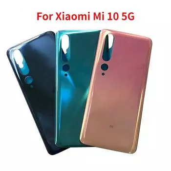 Для Xiaomi Mi 10 5G Back Mi10 Замена корпуса задней стеклянной двери с клеем золотистый