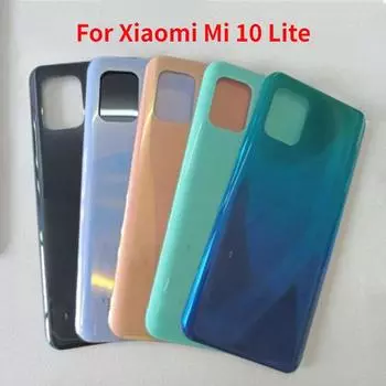 Для Xiaomi Mi 10 Lite 5G задняя аккумуляторная стеклянная панель ремонт задней двери корпуса золотистый